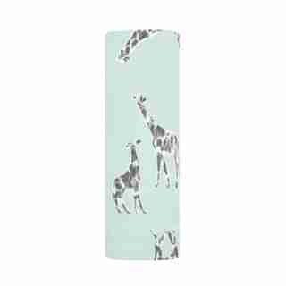 Comfort Knit - jade giraffes - Swaddle blanket