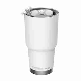 Asobu Insulated Travel Mug – White & Silver