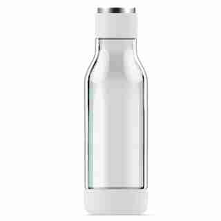 ASOBU INNER PEACE GLASS WATER BOTTLE - WHITE