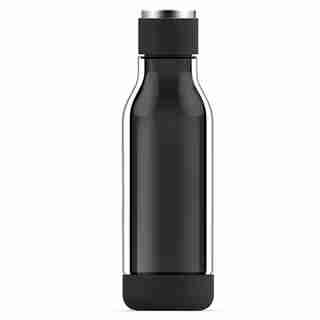 ASOBU INNER PEACE GLASS WATER BOTTLE - BLACK