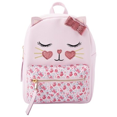 Under One Sky Backpack Pink Cat Floral