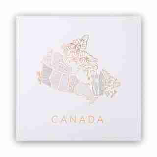 Canada Map Art Print – 12" x 12