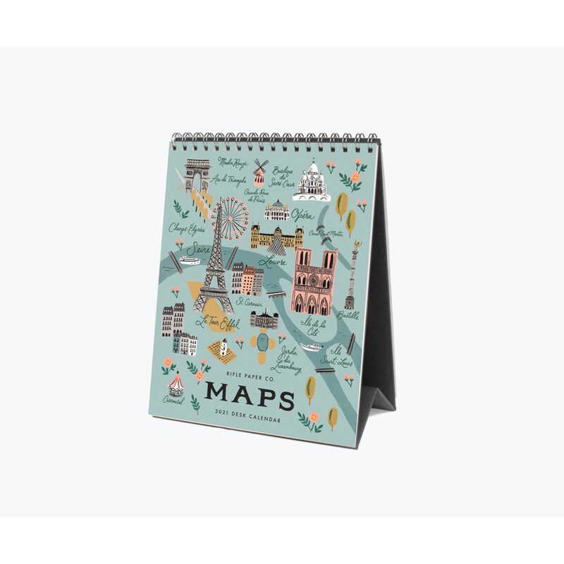 2021 12 Month Mini Desk Calendar City Maps By Rifle Paper Co Wall Calendars Gifts Www Chapters Indigo Ca