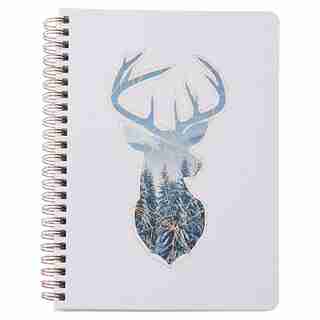 SPIRAL NOTEBOOK SMALL ELK PHOTO GEOMETRIC LINES