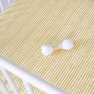 Stripes Away Crib Sheet Marigold