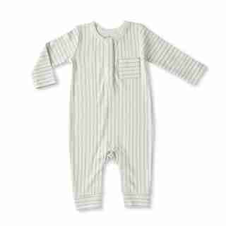 STRIPES AWAY ROMPER PEBBLE 0-3 MONTHS