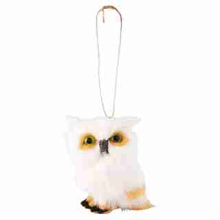 Glitterville® Faux Fur Baby White Owl Ornament