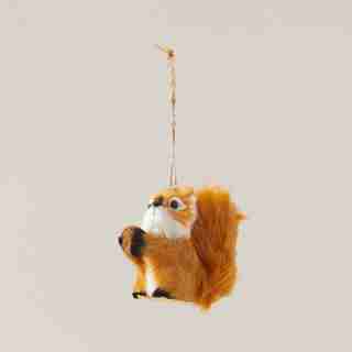 Glitterville® Faux Fur Baby Squirrel Ornament