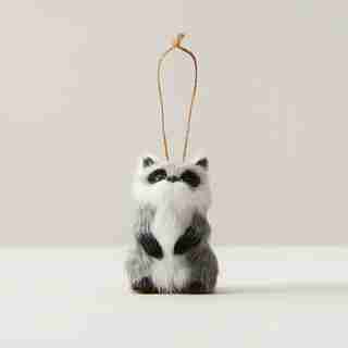 Glitterville® Faux Fur Raccoon Ornament