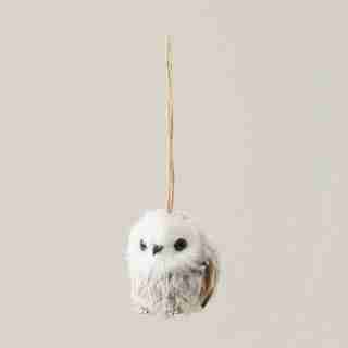 Glitterville® Faux Fur Ornament – Owl