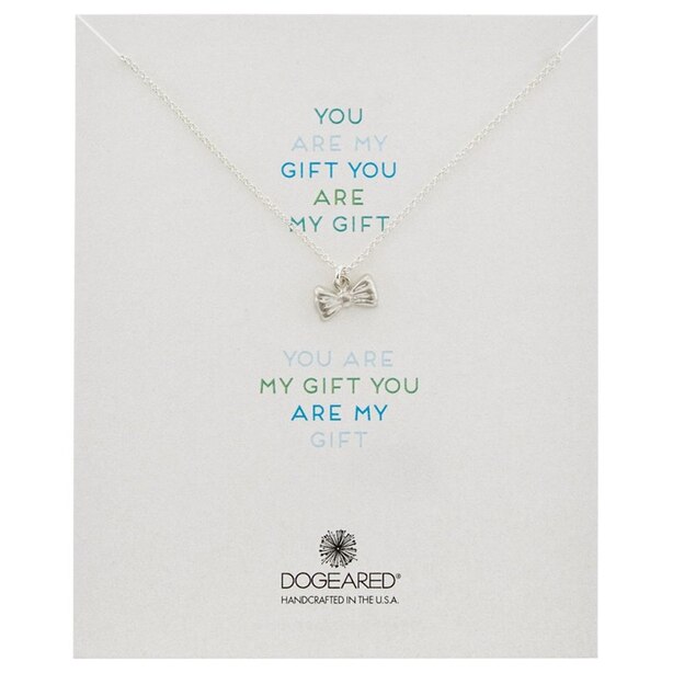Dogeared® You Are My Gift Ribbon Bow Necklace - Sterling Silver, 18"
