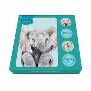NOTECARD SET ELEPHANT GIRAFFE Set of 12