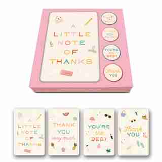 Thank You Boxed Cards Blank Set of 12 - Tiny Treasures