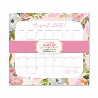 20212022 Calendrier mensuel magnétique de 17 mois Bella Flora