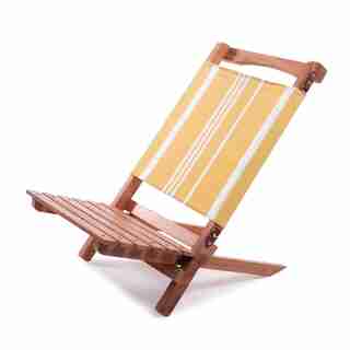 BUSINESS & PLEASURE TWO PIECE CHAIR VINTAGE YELLOW STRIPE