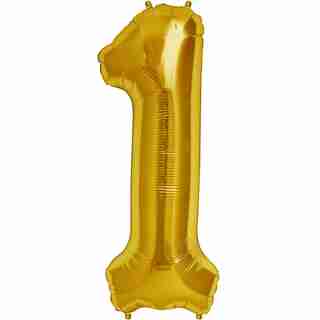 32.5" Helium Number 1 - Gold