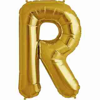 32.5" Helium Letter R Gold