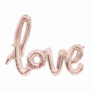 30" LOVE Script Balloon- Rose Gold