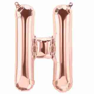 13.5" LETTER H ROSEGOLD