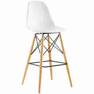 Pyramid Bar Stool - White