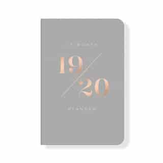 2019-2020 17 Month Enclosed Spiral Planner Light Grey