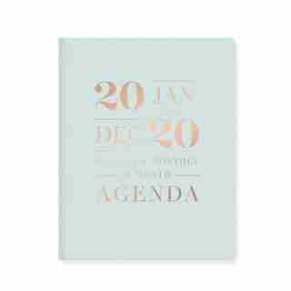 2019-2020 17 Month Grid Planner Mint