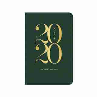 2020 12-Month Hidden Spiral Planner Dark Green