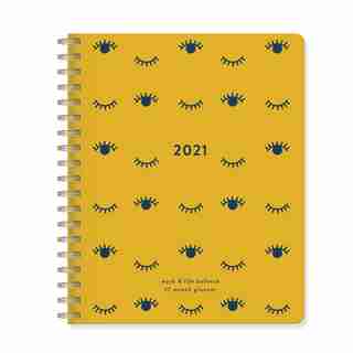 2020-2021 17-Month XL Spiral Agenda Eye Print