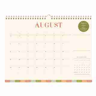 CALENDRIER MURAL 17 MOIS 2021-2022 – DM MOTIF FLORAL, PAPIER DÉCOUPÉ À LA FORME
