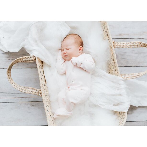 L'ovedbaby Organic Footed Overall Blush 3-6m