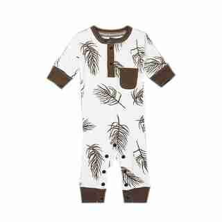 L'ovedbaby® Footless Romper Bark Palm 3-6 Months