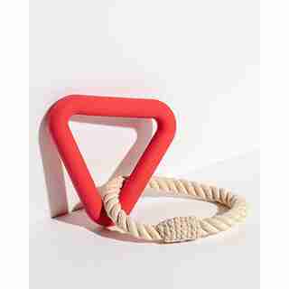 Wild One Triangle Tug Dog Toy Red