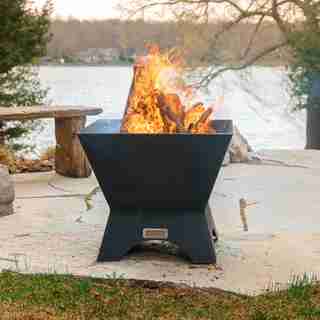 24" Modern Cube Fire Pit & Table Top