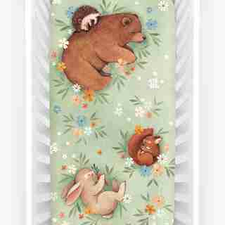 Rookie Humans Fitted Crib Sheet - Enchanted Meadow