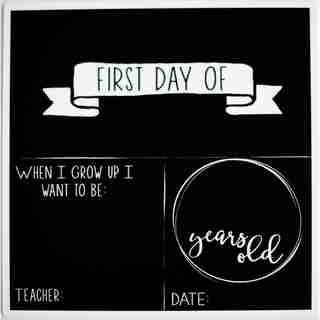 First and Last Day School Board Reversible