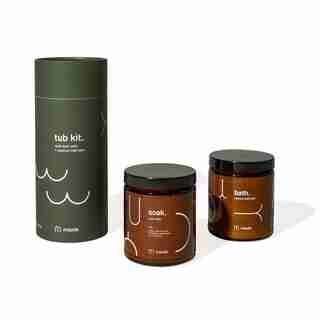 maude Tub Kit soaking salts and coconut milk bath set