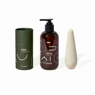 Solo Kit personal massager, organic lubricant and wipe set