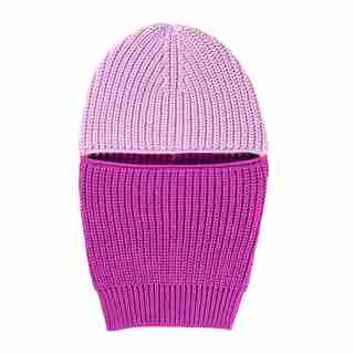 Verloop Ribbed Colourblock Balaclava Lilac/Magnta