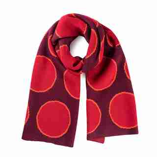 Verloop Umbra Dot Scarf Wine/Red