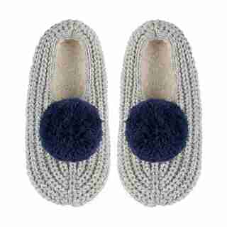 Verloop Pommed Rib Slippers Grey Marl M/L