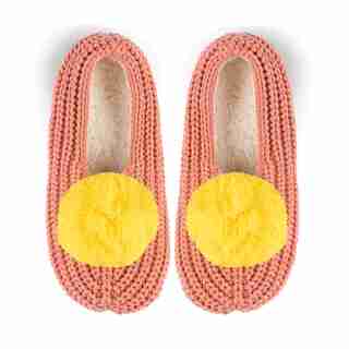 Verloop Pommed Rib Slippers Pink Coral M/L