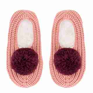 Verloop Pommed Rib Slippers Pink Coral/Wine M/L