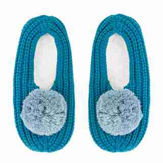 Verloop Pommed Rib Slippers Teal S/M