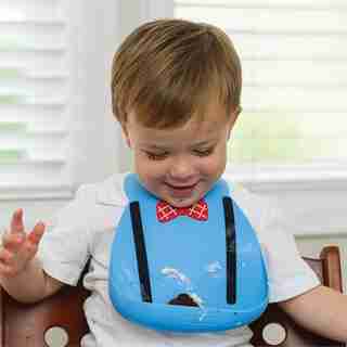 MAKE MY DAY BABY BIB, SCHOLAR BLUE
