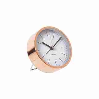 Karlsson Minimal Metal Alarm Clock - Copper