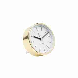 Karlsson Minimal Metal Alarm Clock - Gold