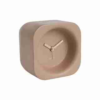 Karlsson Chunky Poly Resin Alarm Clock - Sand Brown