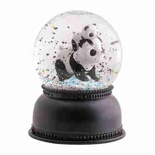 A Little Lovely Company™ Hand-Painted Snow Globe Light Sturdy Acrylic Panda Black and White