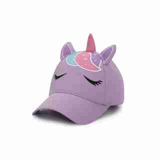 FLAPJACKKIDS KIDS 3D ANIMAL BASEBALL CAP – PURPLE UNICORN (4-6+ YEARS)