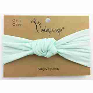 Baby Wisp® Baby Headband Nylon Turban Knot Mint 3 Months Plus